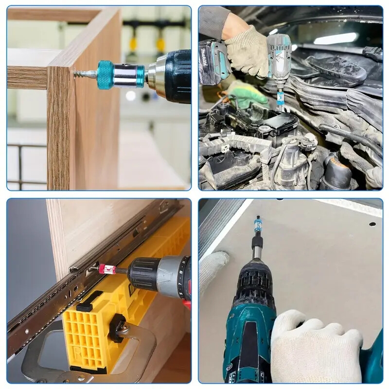 6件套磁力钻头固定器，防滑合金电磁环螺丝刀头，适用于1/4英寸六角螺丝刀 4