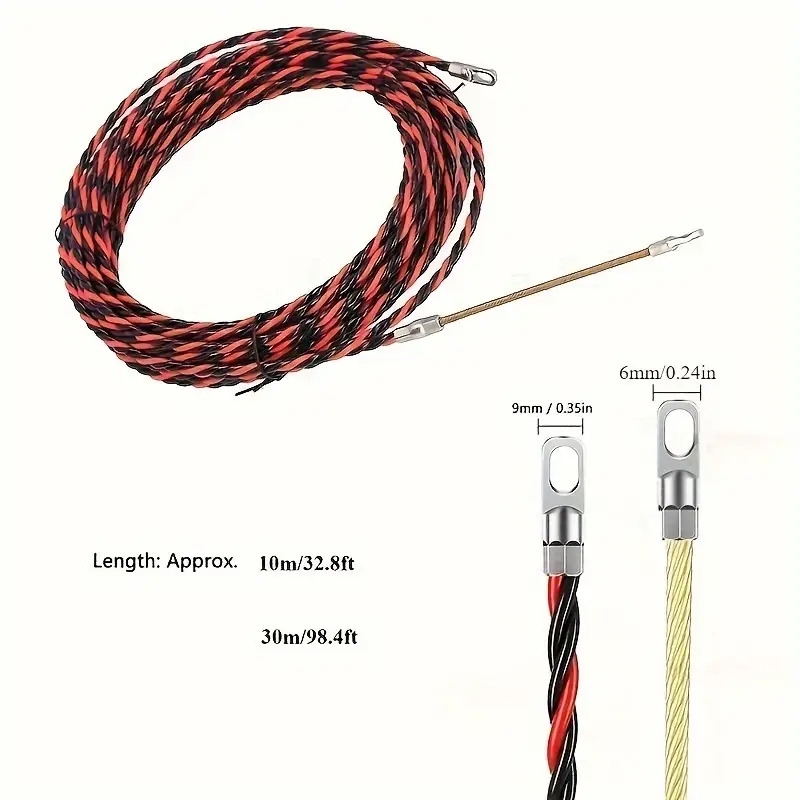 electricians wire puller tool steel non braided   metal connectors flexible material for easy cable insertion and extraction details 5