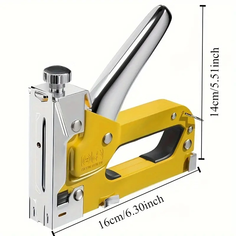 1pc三用钉枪，金属，手动，无电池，用于木工装饰，油画画框 5