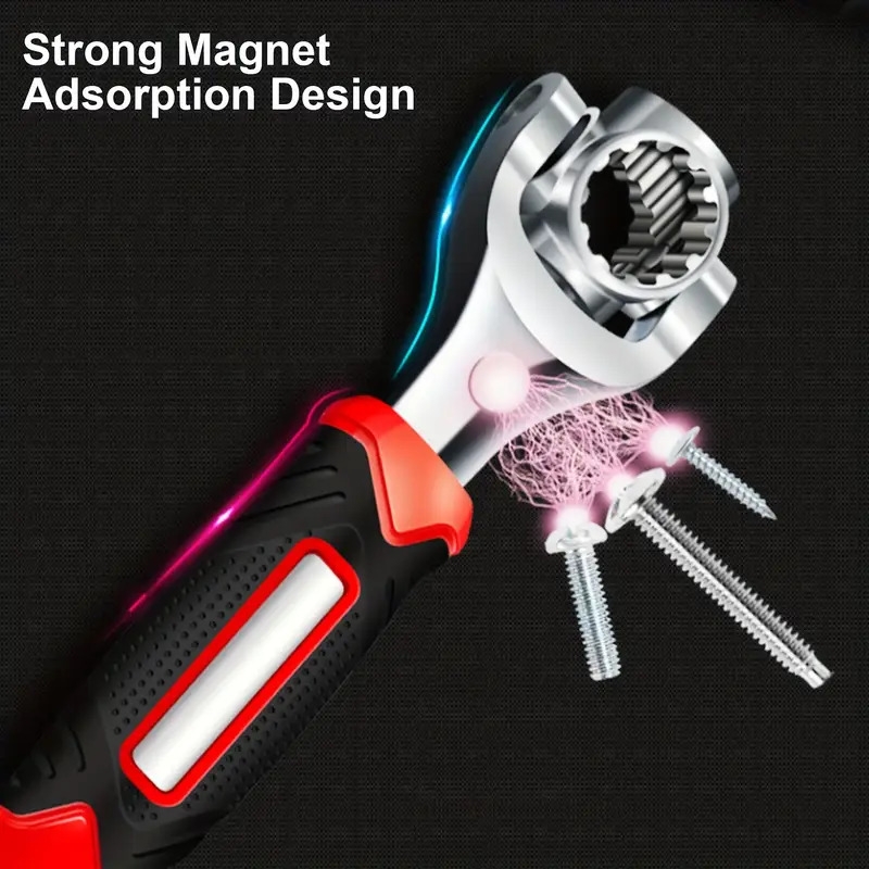 upgrade your toolbox with this 52 in 1 universal socket wrench 360 rotating head powerful magnet details 8