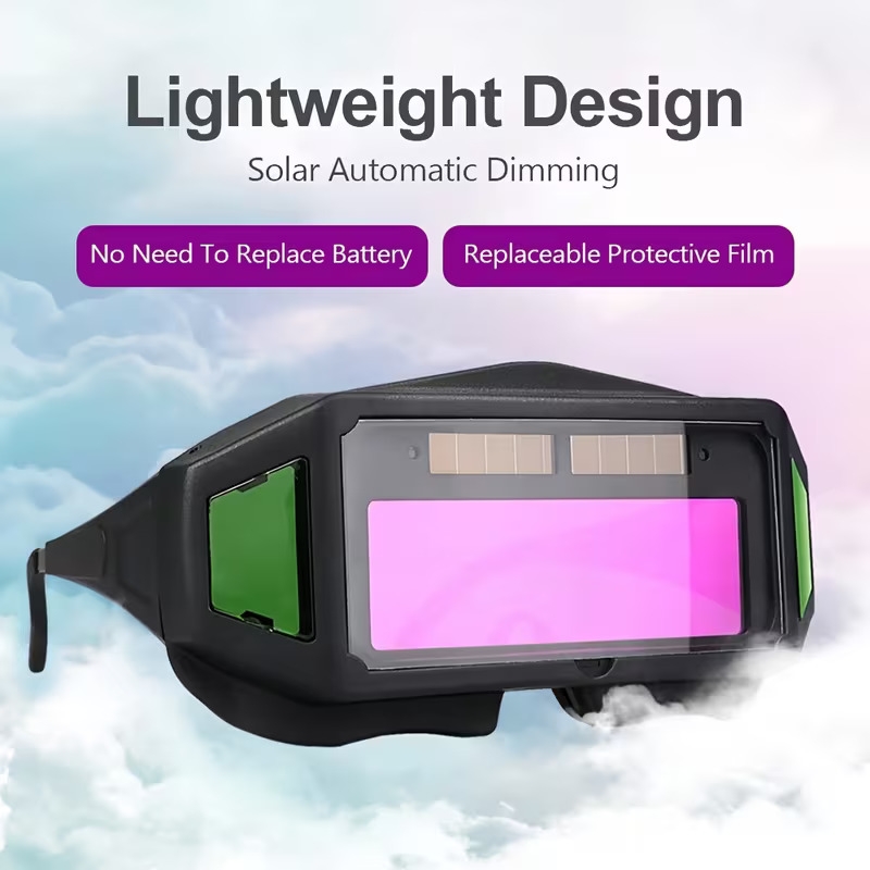 auto darkening welding goggles auto darkening fit for welders welding glasses welder eye protection goggles tools auto darkening welding accessories auto darkening welding lens industrial welding protective eyewear lightweight design reinforced frame durable plastic dimming glasses construction workers metal Product details 0