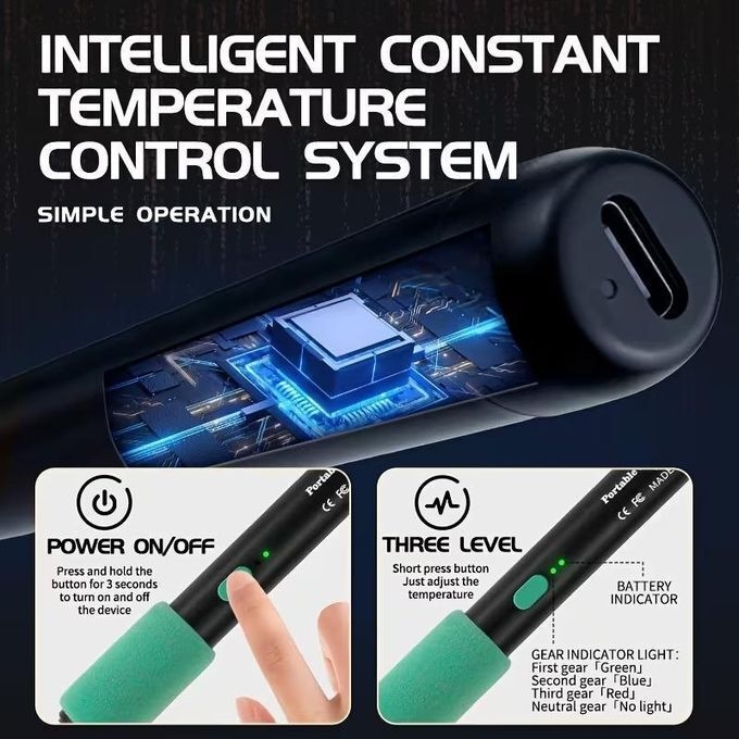 Generic Fer à souder sans fil portable de 15 W – Fer à souder rechargeable par USB - image 4