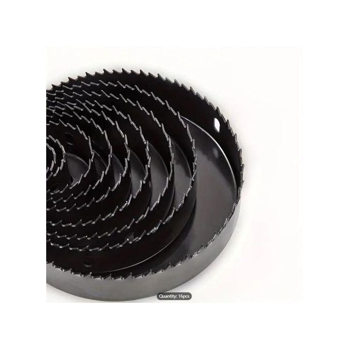 product_image_name-Generic-Jeu D'ouvreurs De Trous Pour Le Travail Du Bois, Panneau De Bois, Gypse, PVC, Poinçon Rond, Foret, Outil De Perçage, 16 Pièces-3