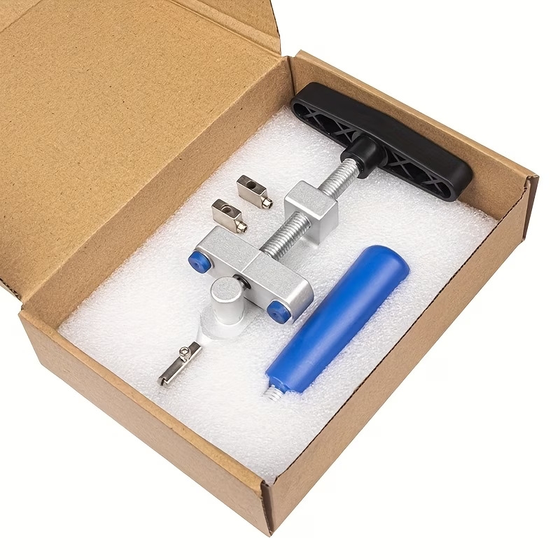 2 in 1 manual glass tile cutter with diamond roller wheel precision cutting tool for diy construction adjustable metal base clamps lightweight portable design sturdy frame blue screws construction equipment ergonomic handle durable Product details 3