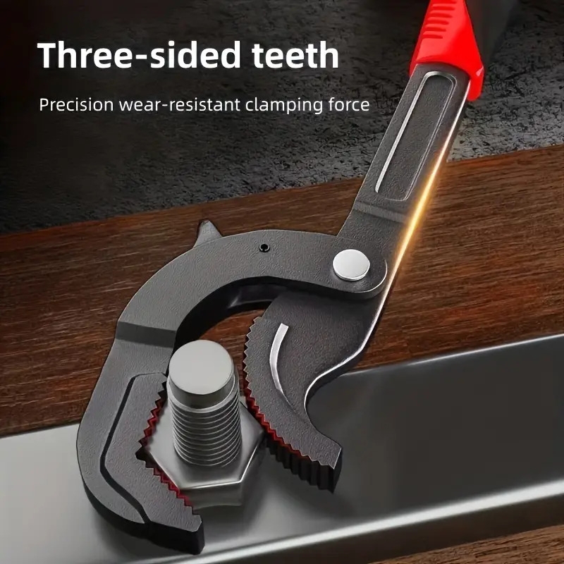 2pcs set of sharp tail wrenches multi function adjustable spanner with 14 30mm 30 60mm flexible jaw quick release pliers tool self adjusting wrench for automotive and plumbing repairs automatic size changing mechanics tool 3