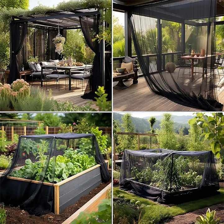 网眼织物可定制DIY花园庭院通用蚊罩，带加密网格，用于防蚊昆虫