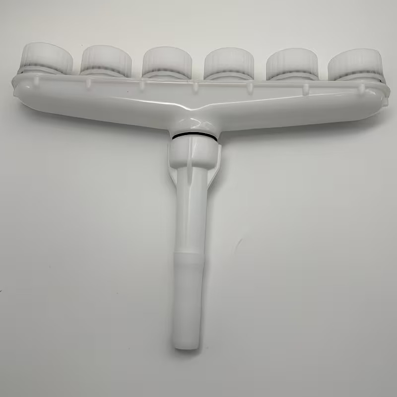 1个可调节六向花园洒水器 - 高流量塑料喷嘴,适用于草坪/庭院/蔬菜 | 无需电池设计,软管连接器,双色黑/黄 商品详情 4