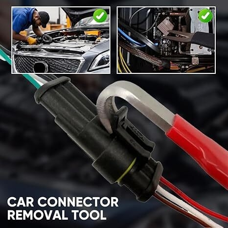 Automobile electrical terminal connector disconnector tool, plug connector disconnection tool, automotive universal electrical tools