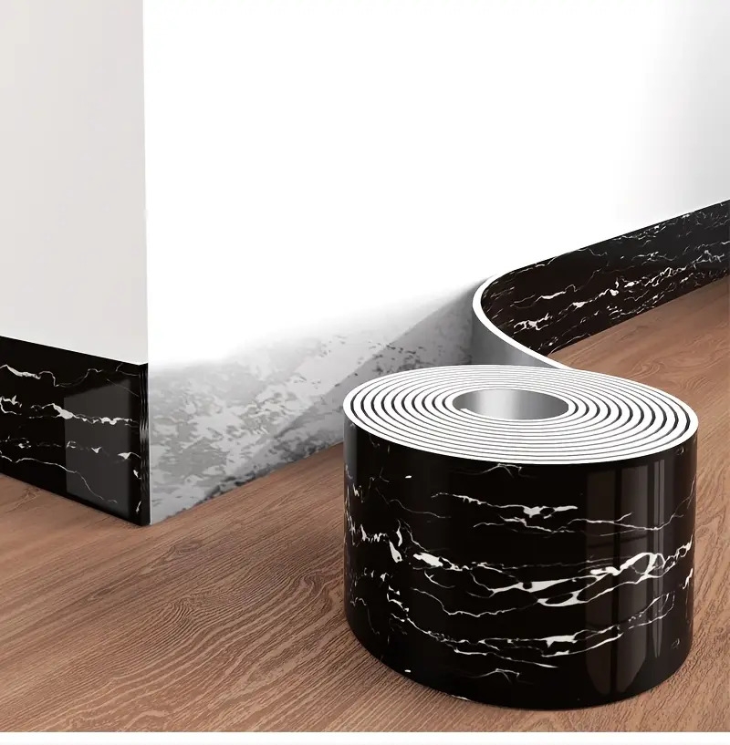 1卷=196.85英寸长x3.94英寸宽,加厚大卷大理石自粘踢脚线墙纸,即剥即贴,diy可拆卸,无残留移除,易粘贴,pet乙烯基材料,防水,防潮,易打理,可水洗,适用于电视背景墙门框相框装饰贴纸,家具饰品。客厅墙角,天花墙角,厨房角落,卫生间隔断踢脚线墙贴,翻新壁纸 商品详情 1