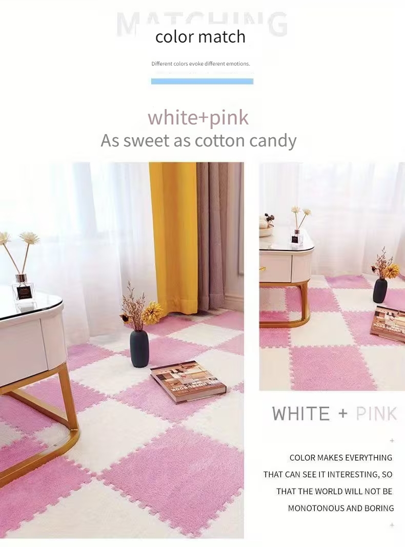 12pcs thickened plush bedroom living room room bedside carpet mat closet tatami bay window cuttable full coverage for rental house renovation Product details 2