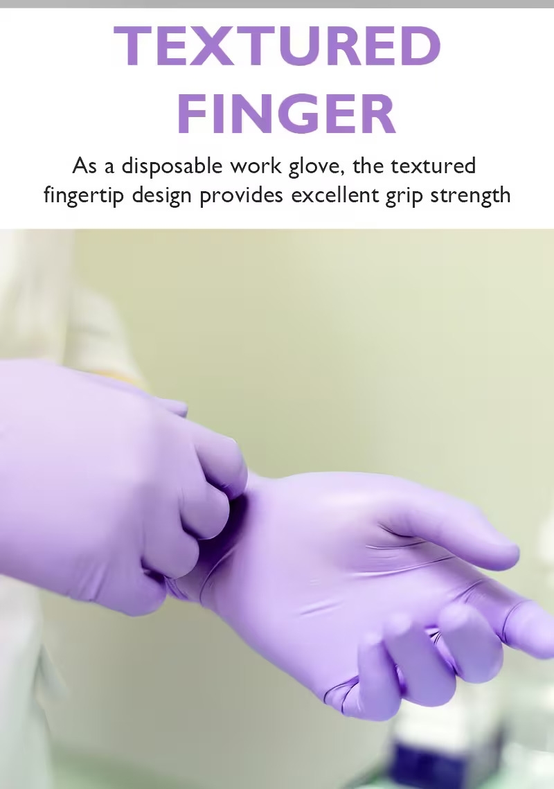 30pcs purple vinyl nitrile gloves latex free powder free non sterile lightweight durable for household cleaning pet care beauty salons and women Product details 1