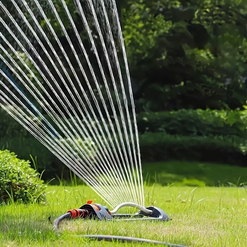 1个 自动摇摆喷水器 - 19孔可调节草坪浇水系统， °旋转，美/欧连接头，耐用塑料，无需电池，适用于花园、庭院和庭院灌溉，可靠性能，家庭园丁专用 2
