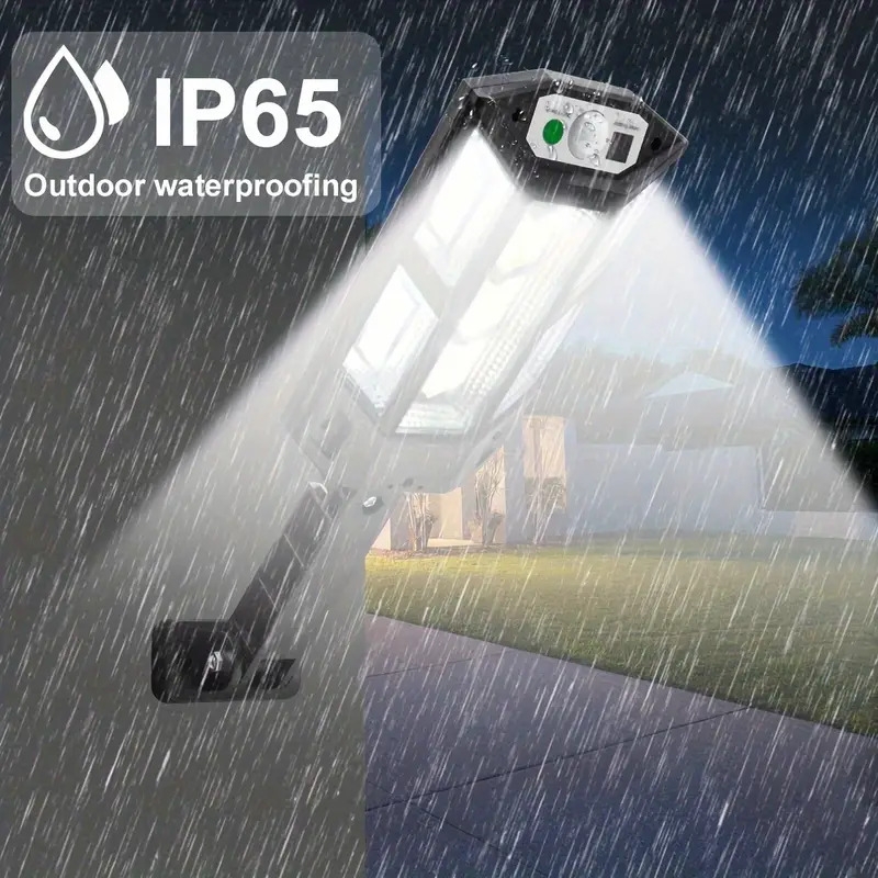 1pc，室外太阳能灯，带遥控器的LED太阳能壁灯运动传感器，3模式太阳能泛光灯户外灯，用于院子，花园，小径，停车场 详情 3