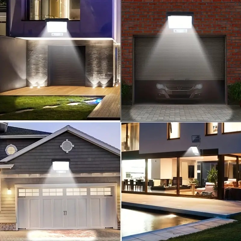 1pc waterproof split solar wall lamp garden lighting outdoor pir induction street light 117 cob motion sensor security lights with lights reflector and 3 lighting modes remote control solar powered outside lamp for garden patio yard path parking lot details 5