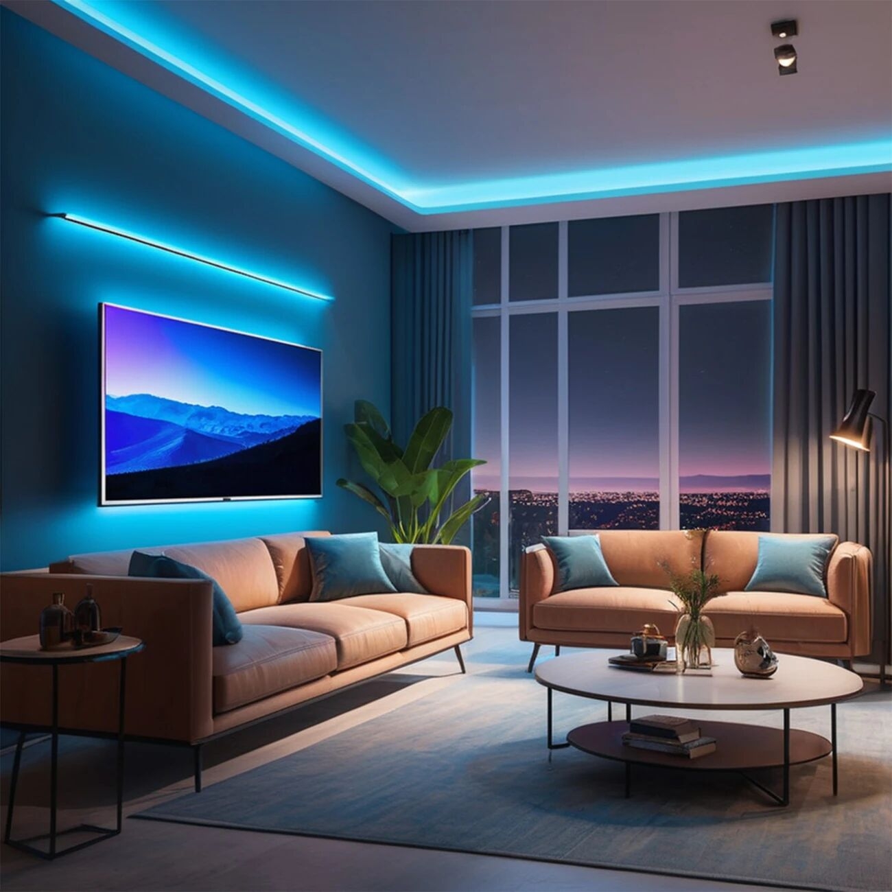 1 件 led 霓虹灯条 冰蓝色霓虹灯条 5v 低电压 pvc 材质 柔性灯条 可自由切割 和 diy 造型 电池盒供电（不含电池） 用于万圣节装饰 卧室派对 室内外装饰 详情 4