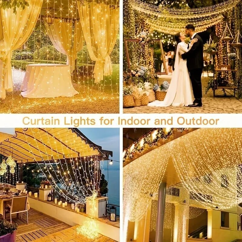 1 pack 300led fairy curtain string lights with remote 8 modes timer for bedroom 9 8x9 8ft usb plug in christmas fairy string lights for outdoor weddings party garden wall decorations 6