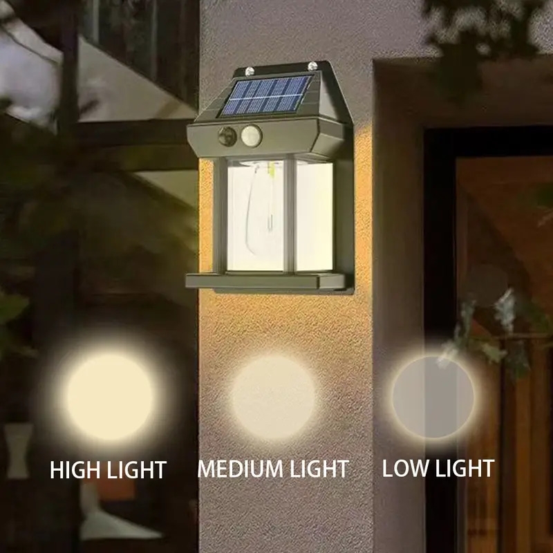 1pc new solar tungsten wall lamp 3 modes outdoor villa garden courtyard waterproof decoration induction lantern small night lamp details 3
