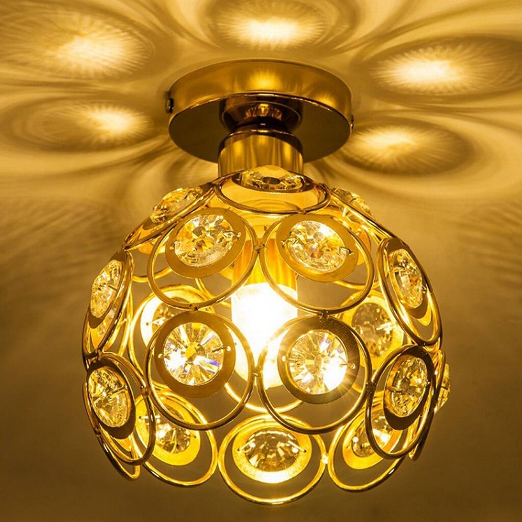 Elegant Floral Design Crystal Ceiling Light Cover Chandelier Pendant Lampshade