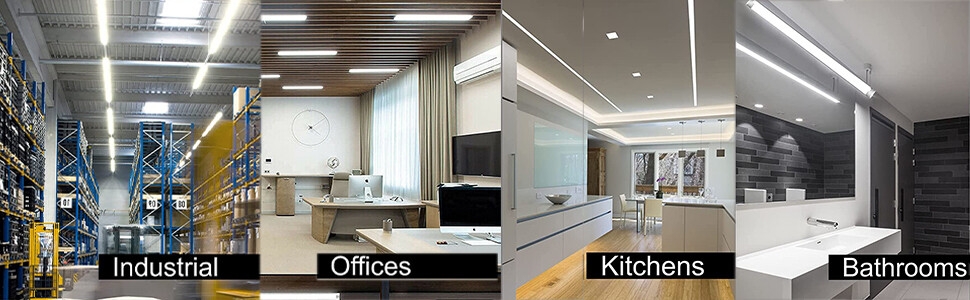 LED Strip Lights Batten Industrial Bedroom Bathroom Kitchen Office Ceiling Lights Energy Saving