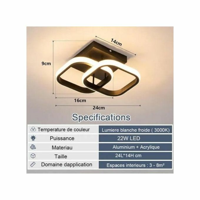 product_image_name-Generic-Plafonnier De Salon，éclairage à Trois Tons-2