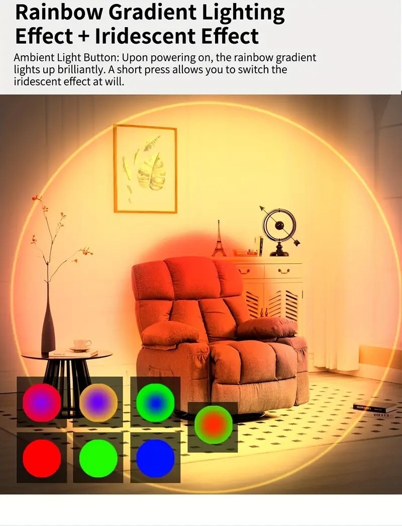 rechargeable led night light with motion sensor wall lamp rgb gradient ambient indoor dimmable magnetic stairlight halloween christmas diy bedroom living room game decor Product details 1