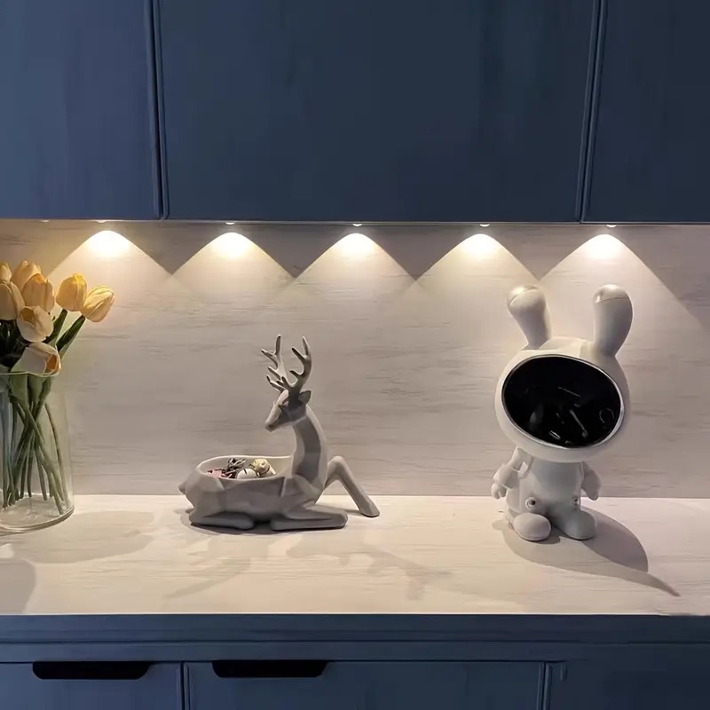 1个现代led感应柜灯，带磁吸usb充电，无线运动检测，超薄纤薄设计，3色可调led，适用于厨房、衣柜、浴室、展示柜的磁吸天花板/墙壁/床头照明——节能智能照明，带运动感应和usb供电操作 商品详情 8