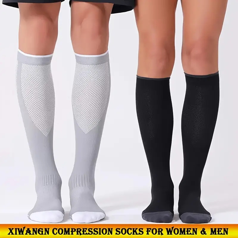 男女通用压缩袜,20-30毫米汞柱膝高循环支撑袜,适合跑步护理旅行运动——柔软透气, 女士压缩袜, 男士压缩袜, 女士加大码压缩袜, 女士加大码压缩袜, 女士压缩袜, 航空旅行用压缩袜, 男士压缩袜, 压缩袜, 大码压缩袜, 飞行压缩袜, 女士压缩袜, 压缩袜, 旅行用压缩袜, 女士压缩袜, 万圣节加压袜大码, 膝上压缩袜, 圣诞压缩袜, 腿部循环辅助,无缝设计,舒适贴合,仅限手洗,透气面料,医疗工作者 商品详情 2