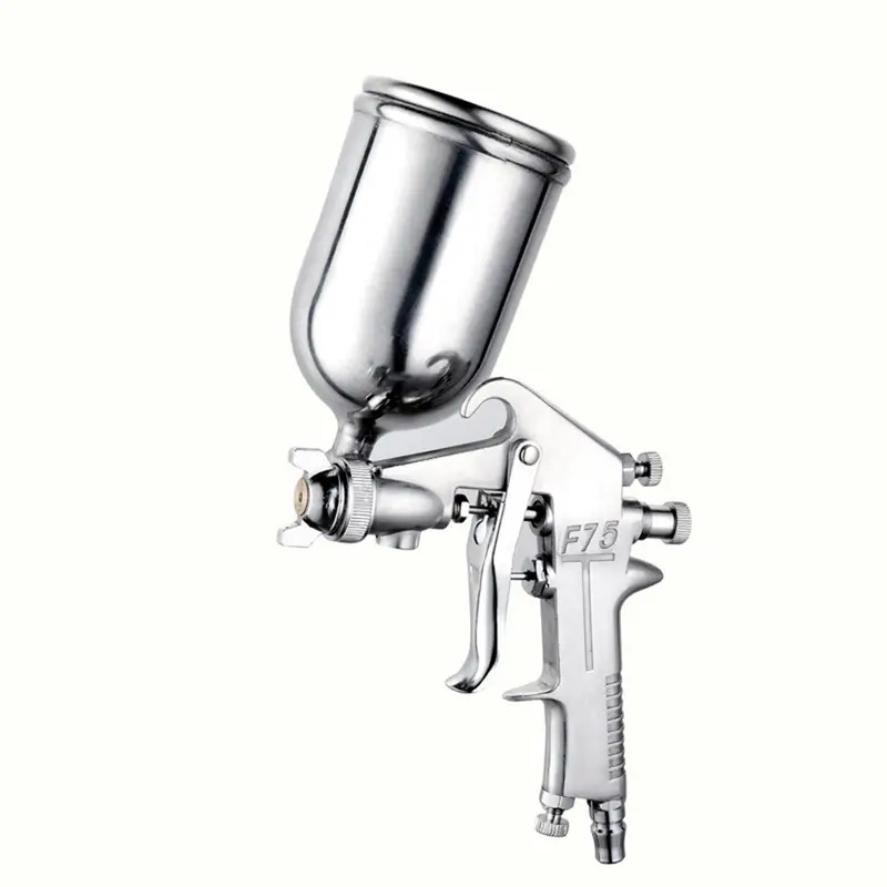 400ml spray gun professional pneumatic airbrush sprayer alloy painting atomizer tool with hopper for painting cars details 1