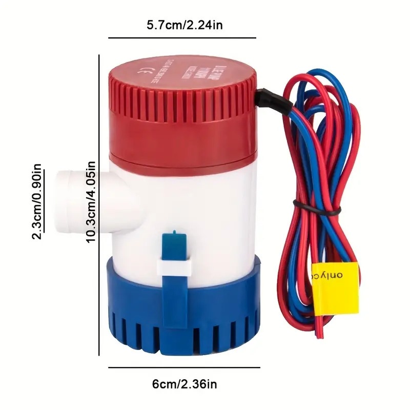1100gph rv水泵 12v - 便携式太阳能淡水系统，红白设计，适用于露营、房车、户外活动，无需电池，便捷安装，耐用结构 详情 0