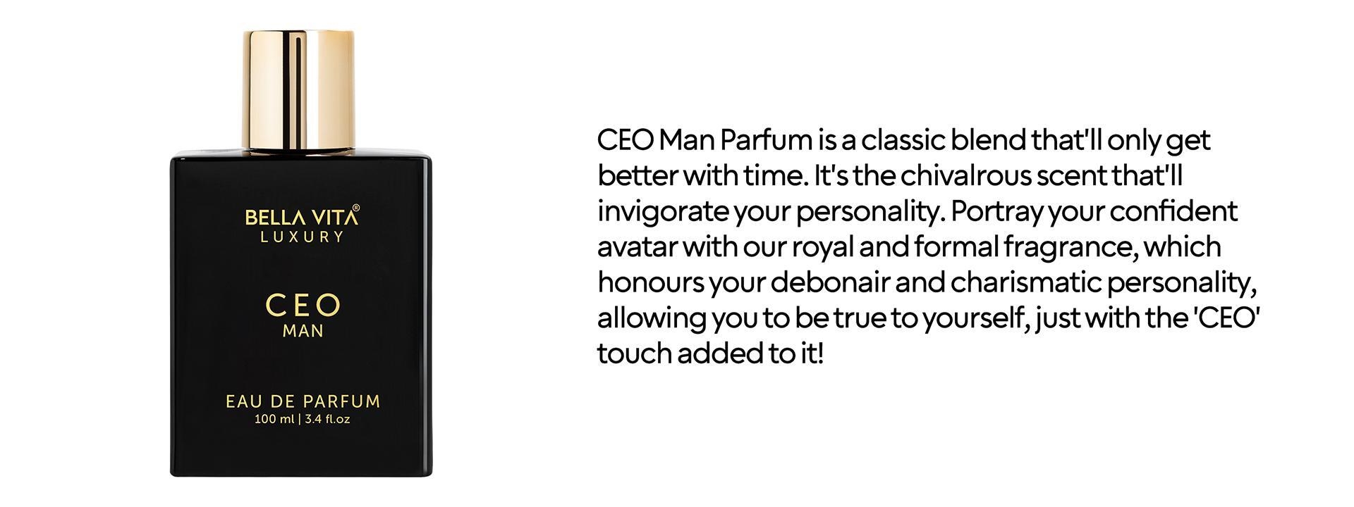 Bella Vita Luxury's CEO Man | Eau De Parfum | Lemon, Lavender, Tonka & Agarwood | Long Lasting Perfume for Men | Vegan Perfume | 3.3 Fl.oz