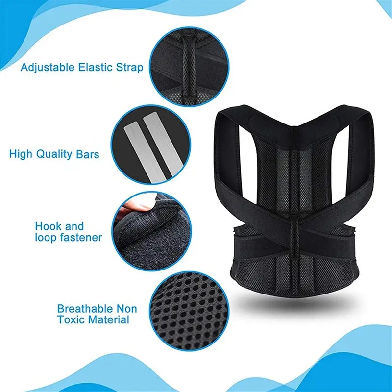 mens tight waist trainers back brace posture corrector for women and men back lumbar support shoulder posture support for improve posture provide and back pain relief details 5