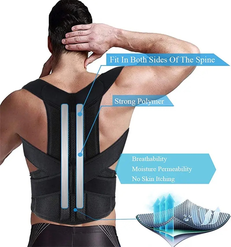 mens tight waist trainers back brace posture corrector for women and men back lumbar support shoulder posture support for improve posture provide and back pain relief details 6