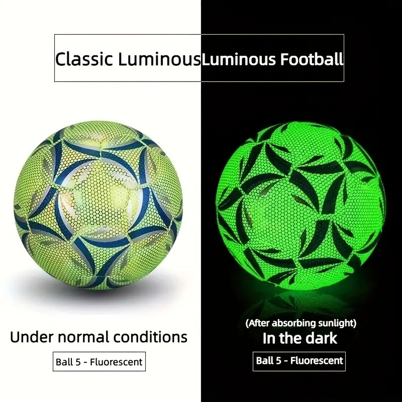 anti slip luminous soccer ball   night training football for indoor and outdoor grass training competition for stocking stuffers details 2