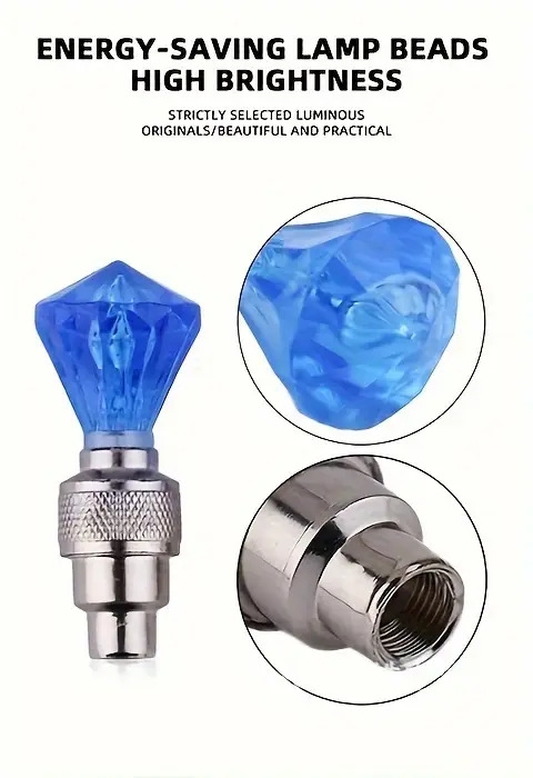   4/8/16件套 汽车轮毂气门芯 跑马灯 风火轮呼吸灯摩托车轮胎气门芯 防爆 防晒 红色蓝色 详情 1