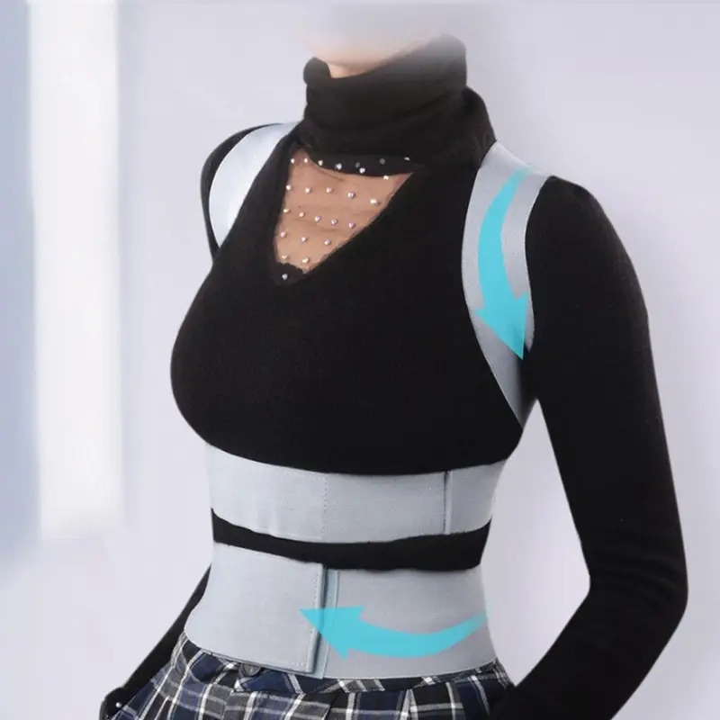 invisible chest posture corrector scoliosis back brace support therapy poor correction medical posture shoulder belt belt s l3a8 details 8
