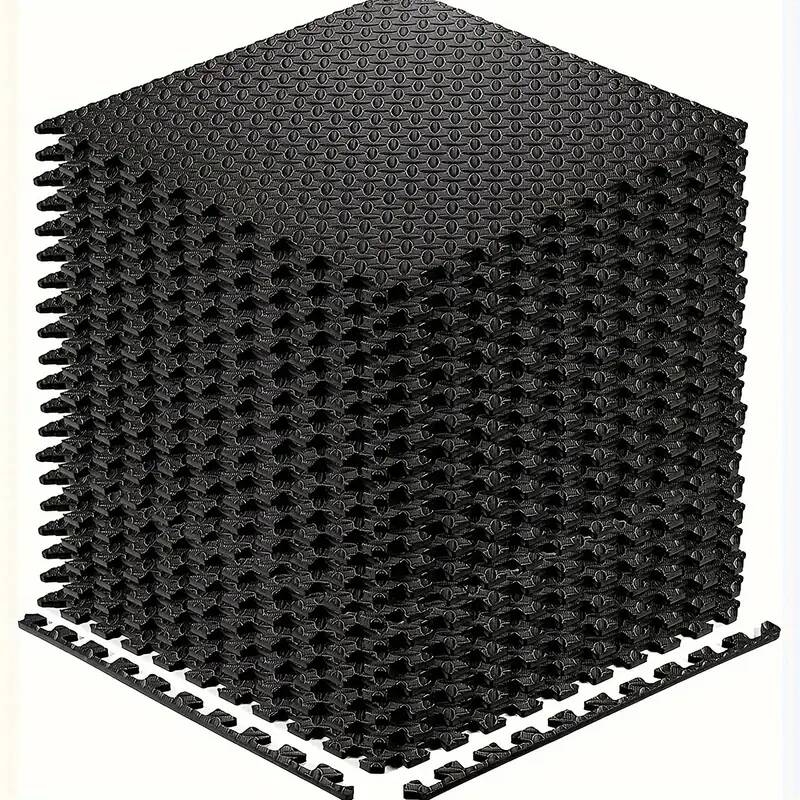 20pcs black eva interlocking fitness mats soft non slip waterproof for home gym training body shaping 0