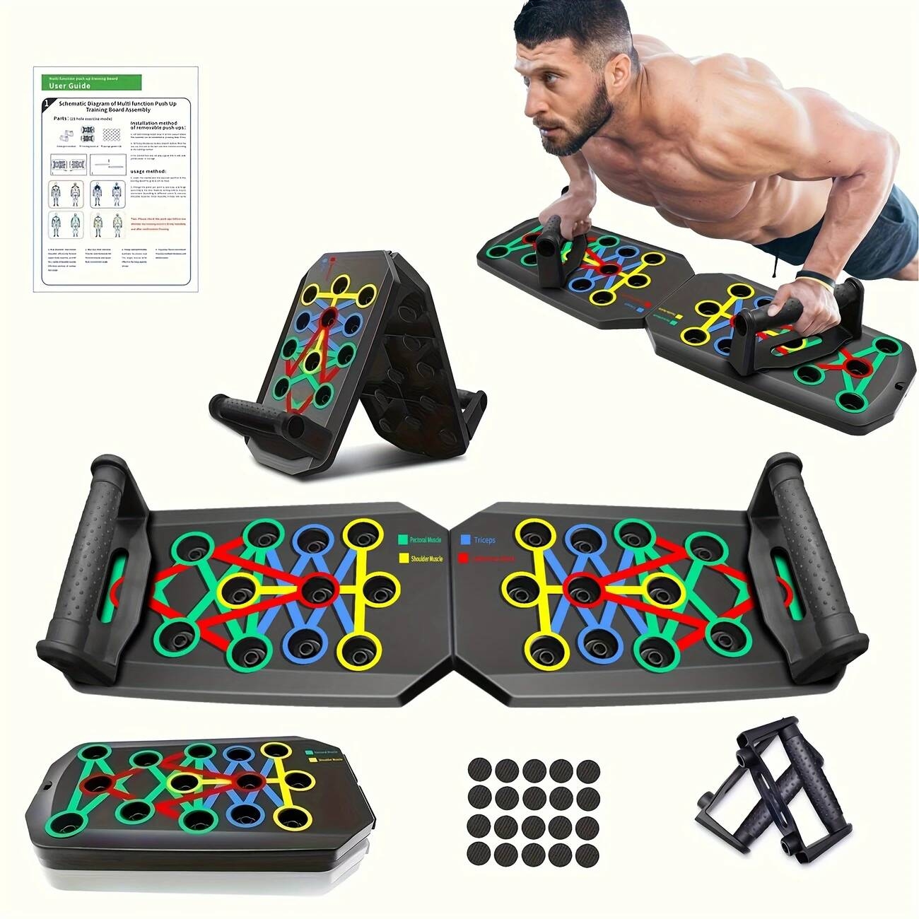 multifunctional home gym equipment ergonomic push up training board for   chest and shoulder strength ideal for fitness enthusiasts non electric pp material suitable for   and gym training   comfortable exercise 1