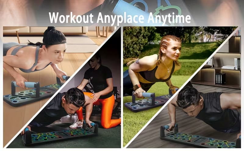 11pcs push up board portable foldable with   bands home gym   floor push handle professional strength training equipment for men and women fitness accessories for full body workout floor exercise equipment fitness push handle Product details 5