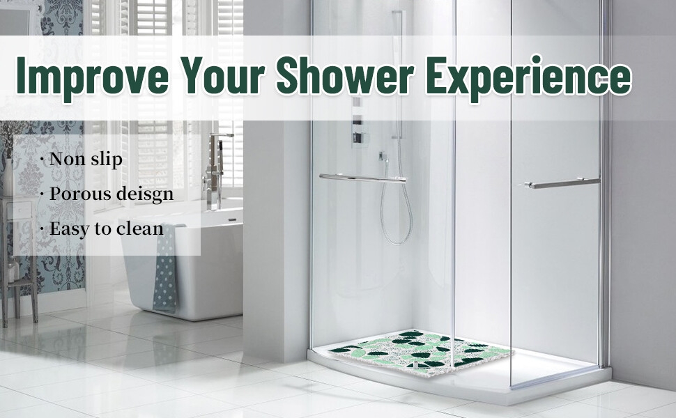 square shower mat bath mat for inside shower loofah walk in shower mat  green bathroom cushion pad