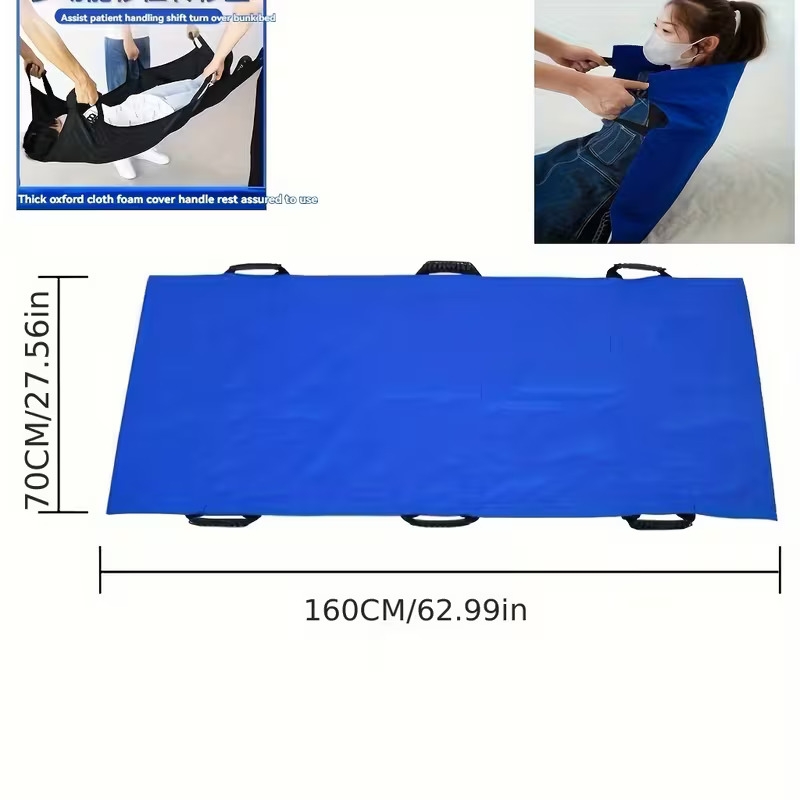 A Portable, Oxford Cloth Stretcher for Home Use, Designed for Easy Folding And Transporting Paralyzed Individuals Up And Down Stairs, Featuring a Multifunctional, Thickened Transfer Pad for Emergency Situations