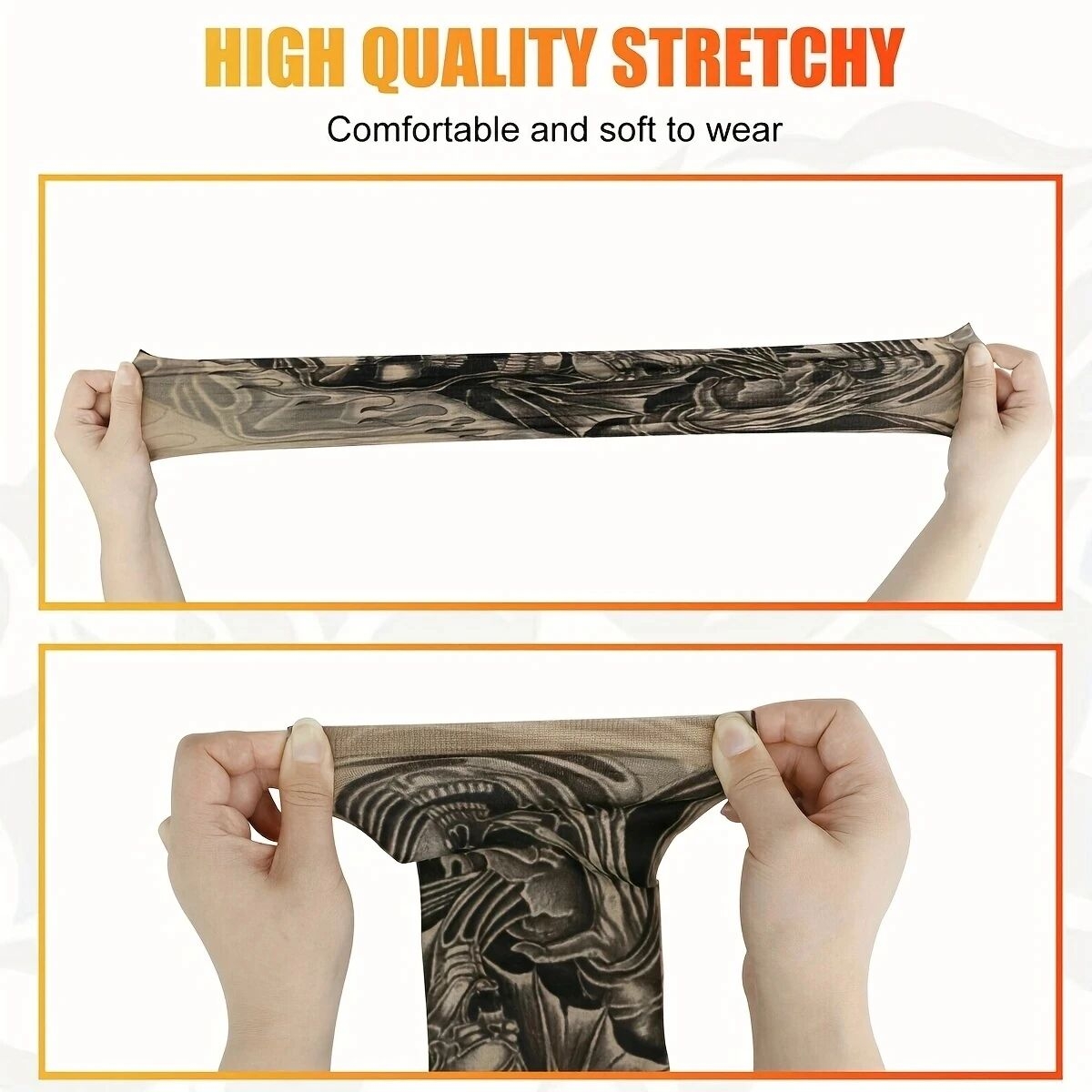 10件uv防护臂套 - upf50+ 防晒速干防滑扣合设计 - 摩托车、骑行、跑步用男女通用(10件装)- 运动员理想礼物,户外运动必备,纹身风格透气面料,耐用材质,清凉袖套,健身爱好者首选 详情 0