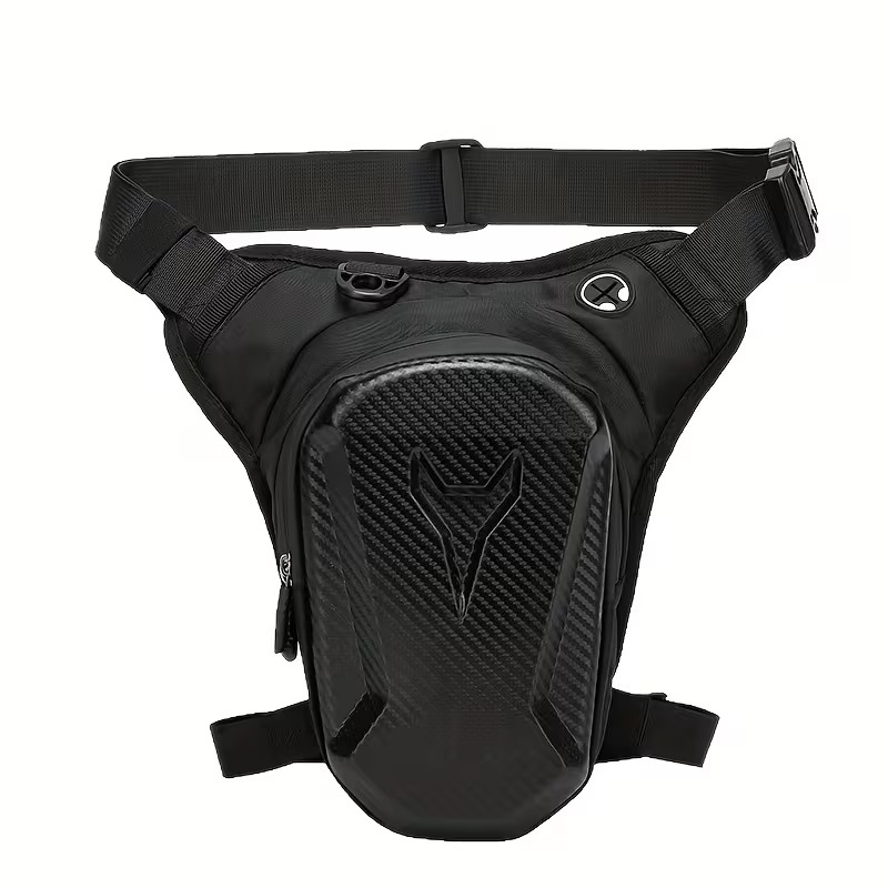 mens   motorcycle leg pack synthetic synthetic adjustable strap zipper closure black outdoor gear for hunting fishing   use motorcycle gear secure storage pouch durable zipper closure Product details 0
