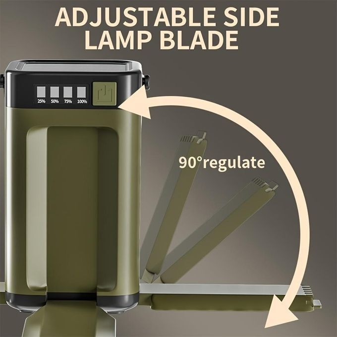 product_image_name-Generic-Rechargeable Solar Camping Lantern, USB Charging Flashlight, Portable Hanging Tent Light, Six Lighting Modes, Foldable Four-Leaf Clover LED Spotlight-5