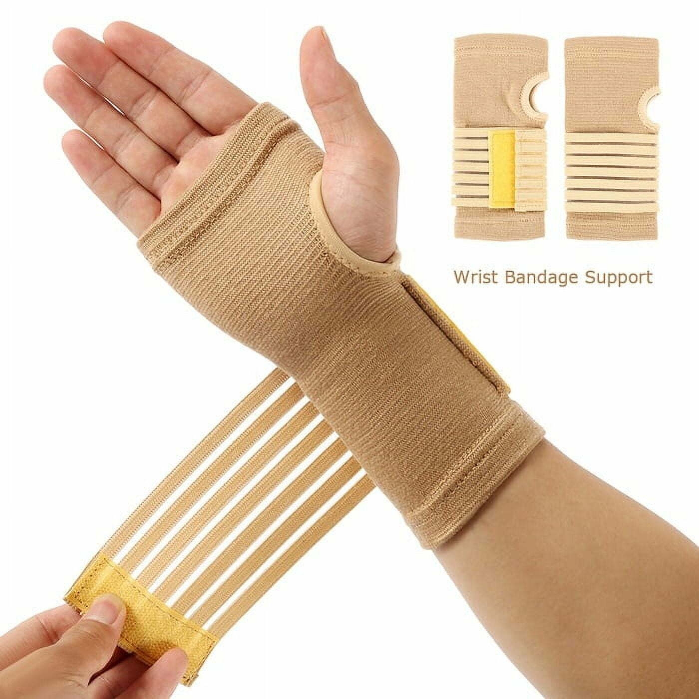 Nyidpsz 2Pcs Adjustable Wrist Support Sleeve Bandage Hand Strap Protector Arthritis Sprains Strain