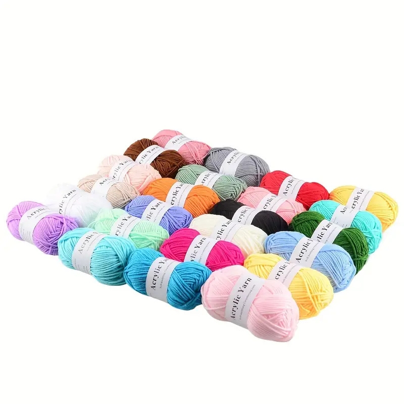 12 24 53pcs hand knitting   acrylic yarn crocheting line for sweater scarf hat diy handmade amugrumi thread details 2