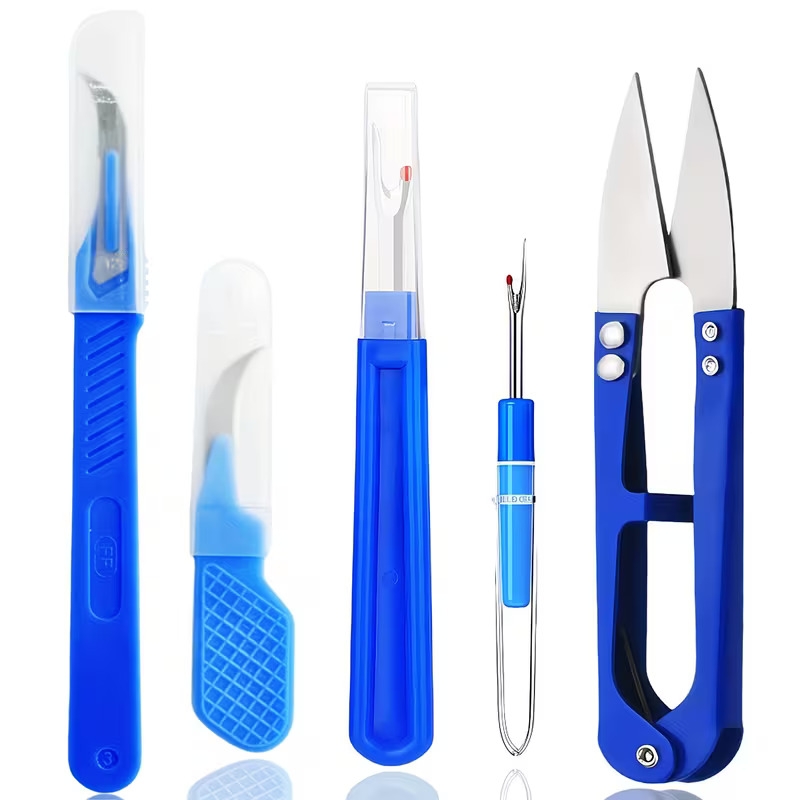 7件套缝纫工具套装，含拆线器、穿线器、拆缝剪刀，适用于去除缝线、缝纫手工diy工具 商品详情 0