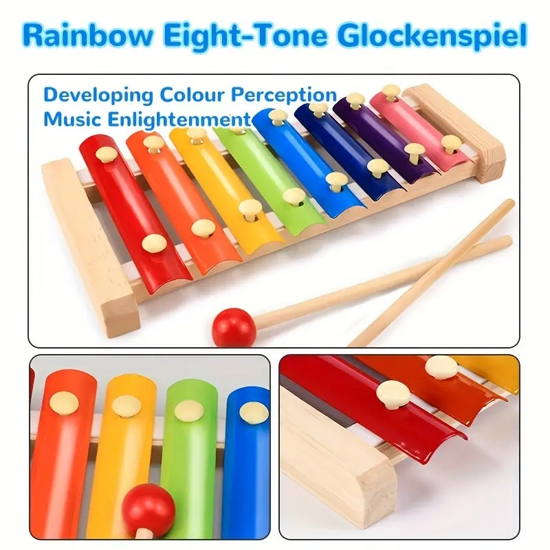 5 in 1 montessori wooden toy   piano set toddler enlightenment early learning toys christmas gift halloween thanksgiving christmas gift details 5