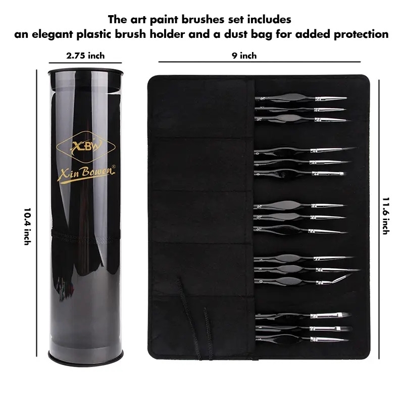 micro detail paint brush set 15pcs miniature painting brushes for fine detailing art painting watercolor oil acrylic face nail craft models rock painting details 1