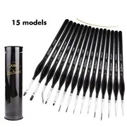 micro detail paint brush set 15pcs miniature painting brushes for fine detailing art painting watercolor oil acrylic face nail craft models rock painting details 6