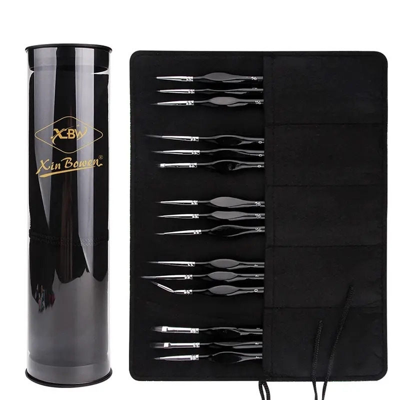 micro detail paint brush set 15pcs miniature painting brushes for fine detailing art painting watercolor oil acrylic face nail craft models rock painting details 0